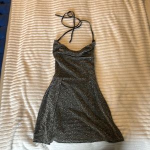Open back glitter dress